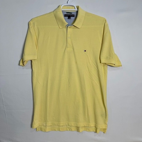 Tommy Hilfiger Other - Vintage‎ Tommy Hilfiger Polo Shirt Mens L Yellow Short Sleeve